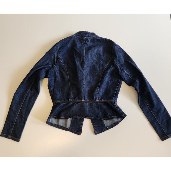 Nicki Minaj Denim Jean Jacket Fitted‎ Blue Zippered Womens Size Medium - Picture 7 of 14